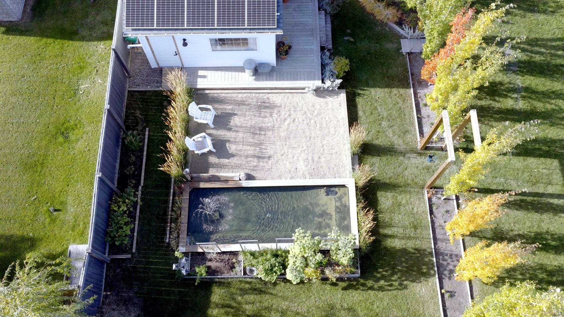Aerial view of a Fort St. John property